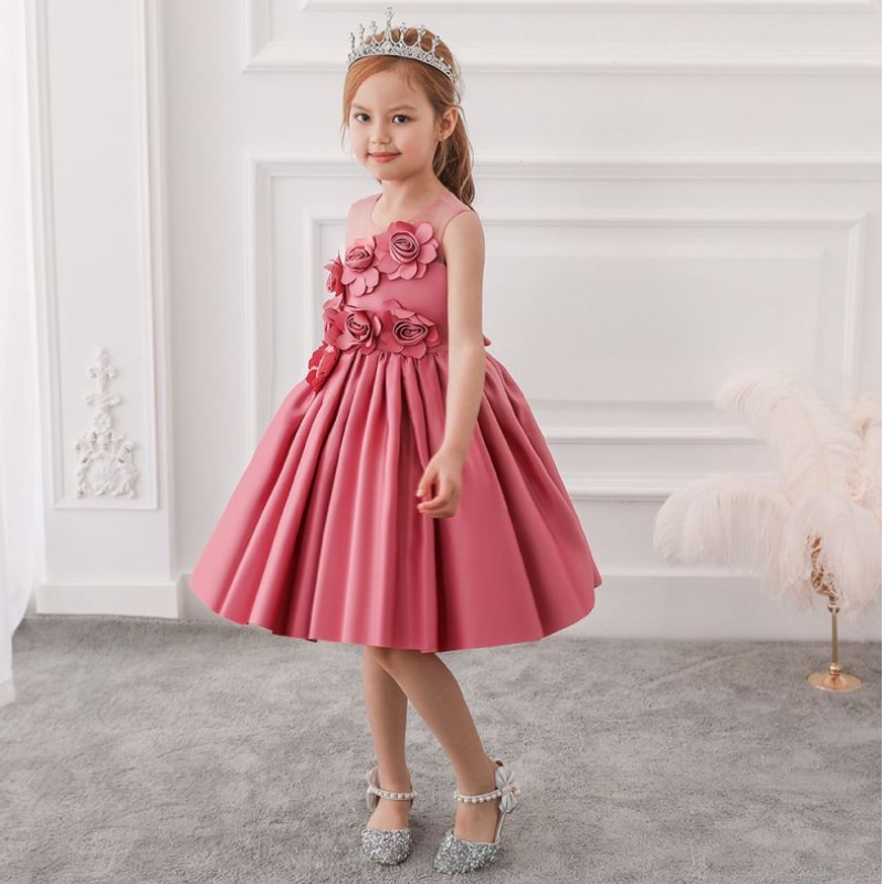 Baige tukkumyynti 3-8-vuotias tyttövauva Frocks Flora Kids Dress Fancy Children -juhlat L5068