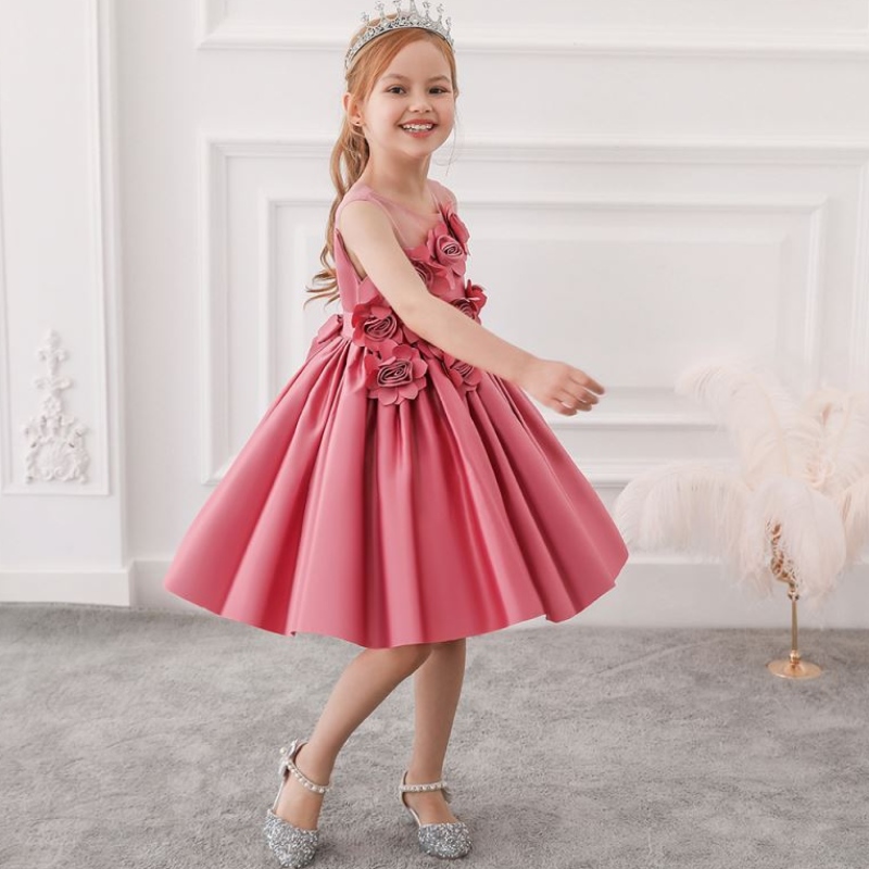 Baige tukkumyynti 3-8-vuotias tyttövauva Frocks Flora Kids Dress Fancy Children -juhlat L5068