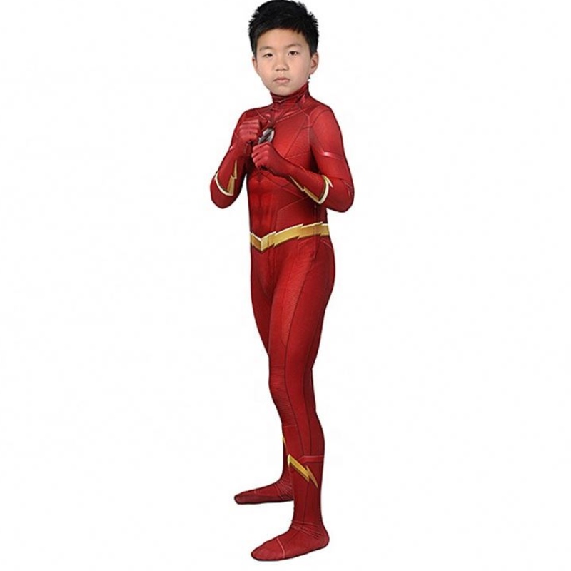 Factory Direct Sale the Flash Season 5 Barry Allen Kids Superhero -pukut sukkahousut ja pukut cosplay