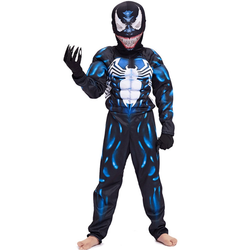 Venom Muscle -puku cosplay supersankari elokuvapuku Kids Boys Halloween -puku lapsille