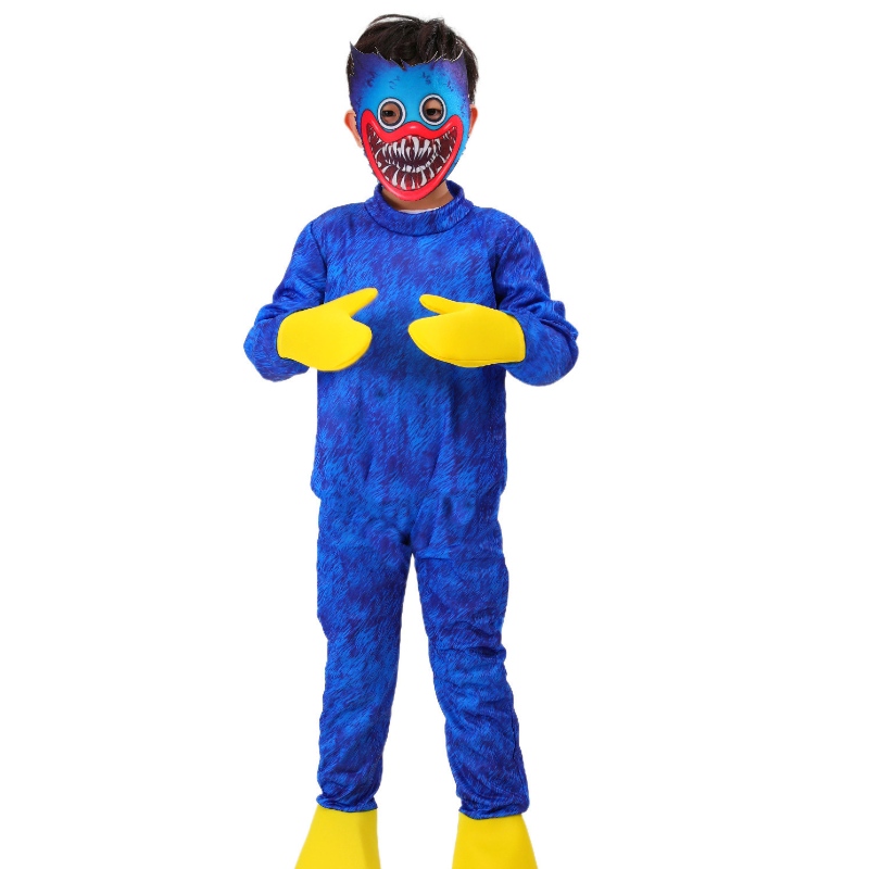 Uusi saapuminen kuuma unikon toistoajan puku Halloween Blue Poppy Cartoon HUG GY Wuggys Cosplay Monster Jumpsuit for Kids