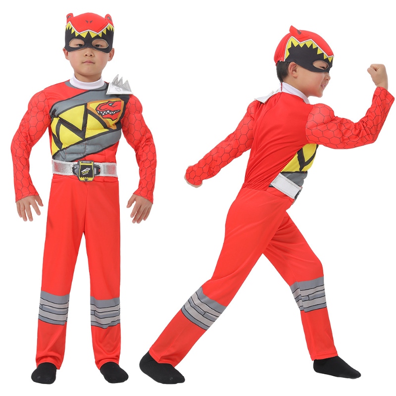 Red Power Rangers -puku pikkulapsien viralliselle lisensoidulle punaiselle Rangerille