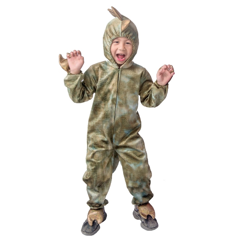 Korkealaatuinen dinosaurus cosplay -puku lapsille Halloween Party Tyrannosaurus Rexin jumpsuit lapsille