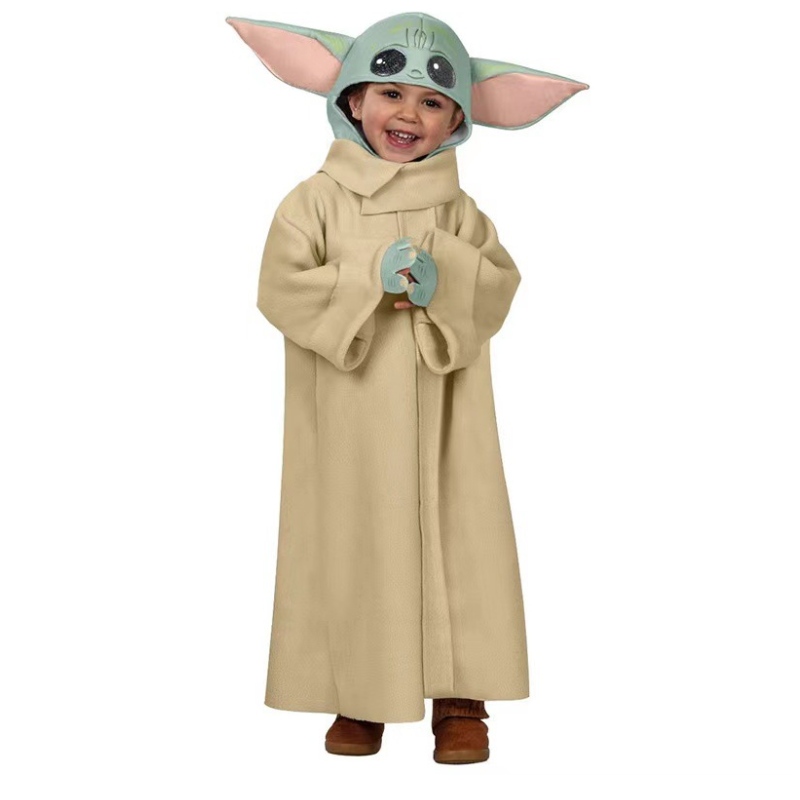 Kuuma myynti Kids Super söpö pitkähihainen jumpsuit vauva Yoda -puku Halloweenille