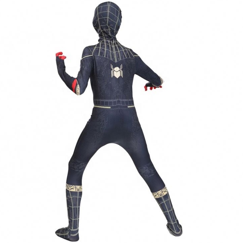 Tehdas plus koko jumpsuit Halloween cosplay sarjaa Black Spider Man -elokuvien pukujen uutuus&erikoiskäyttöinen puku