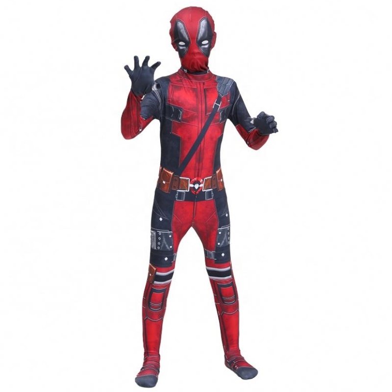 Pojat Cool Movies Anime Superhero Halloween Xmas Party Gifts Cosplay Dead Pool -lapset pukut päähine miekka -aseilla