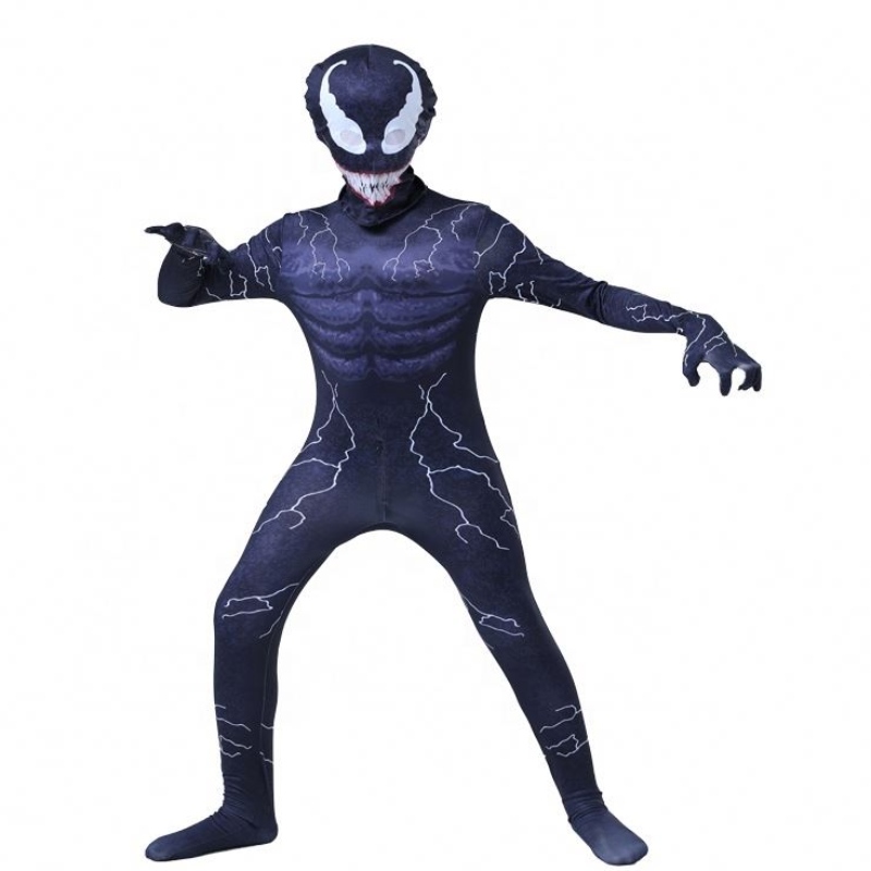 Uusimmat Peter Eddie Fancy Muscle Bodysuit Boys Superhero Jumpsuit Spiderman Halloween Venom Cosplay Children \\ -puvut