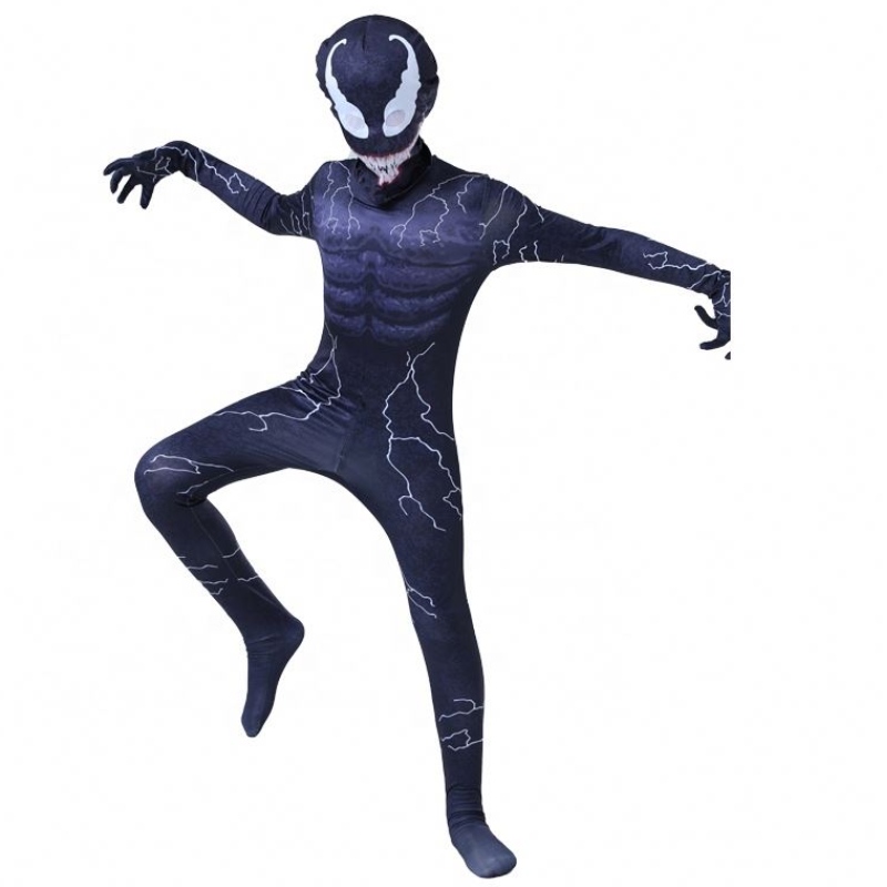 Uusimmat Peter Eddie Fancy Muscle Bodysuit Boys Superhero Jumpsuit Spiderman Halloween Venom Cosplay Children \\ -puvut