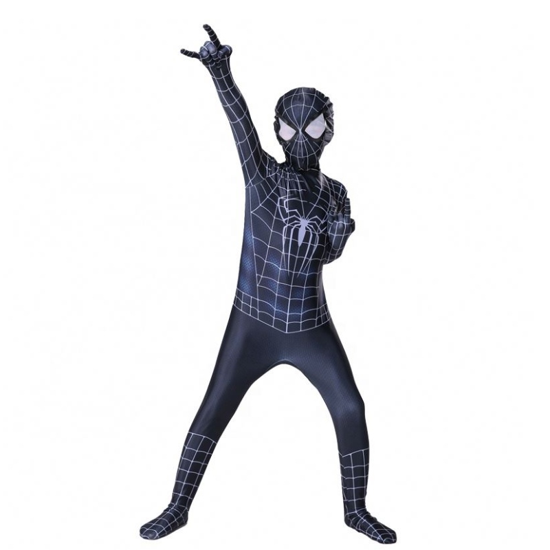 Zip Up Shadow Spider Zentai puku Halloween Cos for Kids&adults Game&film Traje Spider Man -puku