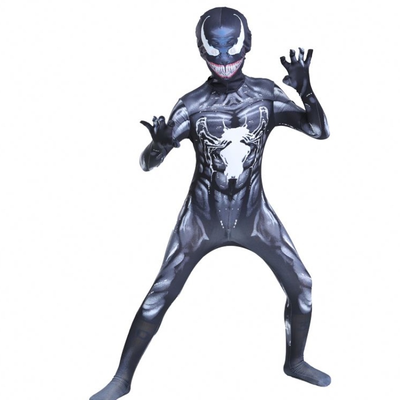 Musta lihaksen body -aikuisten pojat supersankari toimintahahmo hyppypuku Spiderman Halloween Cosplay Scorpion Venom myytävänä puvut