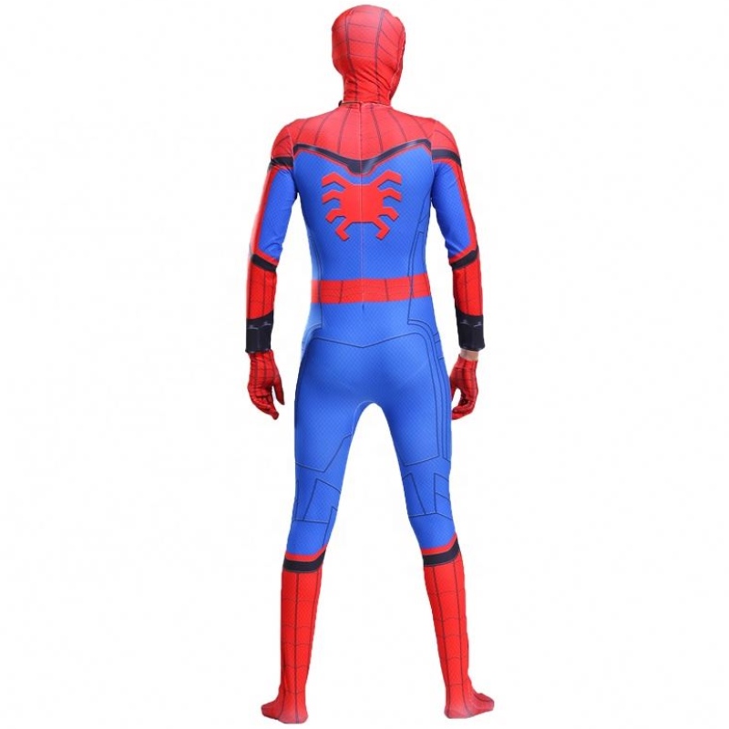 Korkealaatuiset vanhemman lapset rinnakkaiset anime mustat hämähäkki miehen jumpsuit tv&movie cosplay spiderman halloween-puku