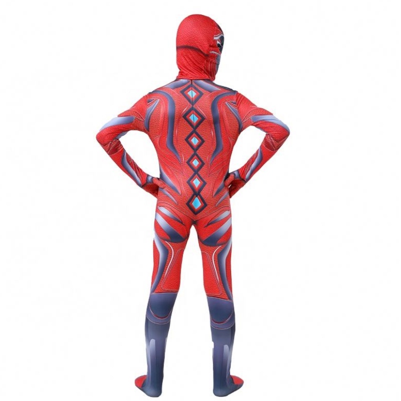 Useita värejä viisi pedon jumpsuit Halloween Carnival Party Cosplay Power Ranger -puku lapsille