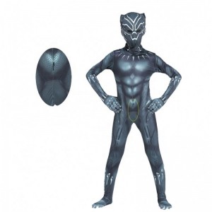 Kuuma Marvel Africa Halloween Wakanda Forever Zentai -puku lapsille&adults Fantastic Black Panther Four -puku