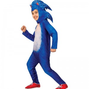 Halloween Party Game Cosplay Lapset Blue Sonic Jumpsuit Cartoon Sonic the Hedgehog -asu