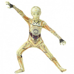 C-3PO hauska robotti Stage Performance Uniform asut Halloween Carnival Put -jpsuit-tähti cosplay Wars -puku Mask for Boy