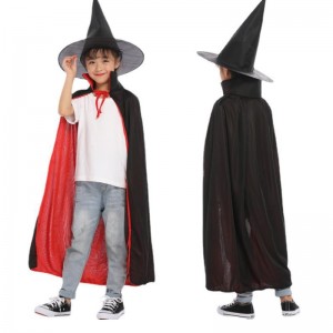 Uusi saapumismeikki Cosplay Cloak Witch Cape hat Halloween Party Cape for Kids