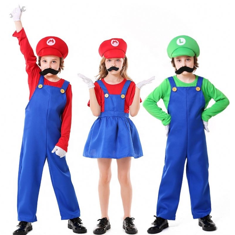 Hot Halloween Cosplay Louis Game Stage -pukut putkimiehet Haalarit lapsen super mario bros -puvut