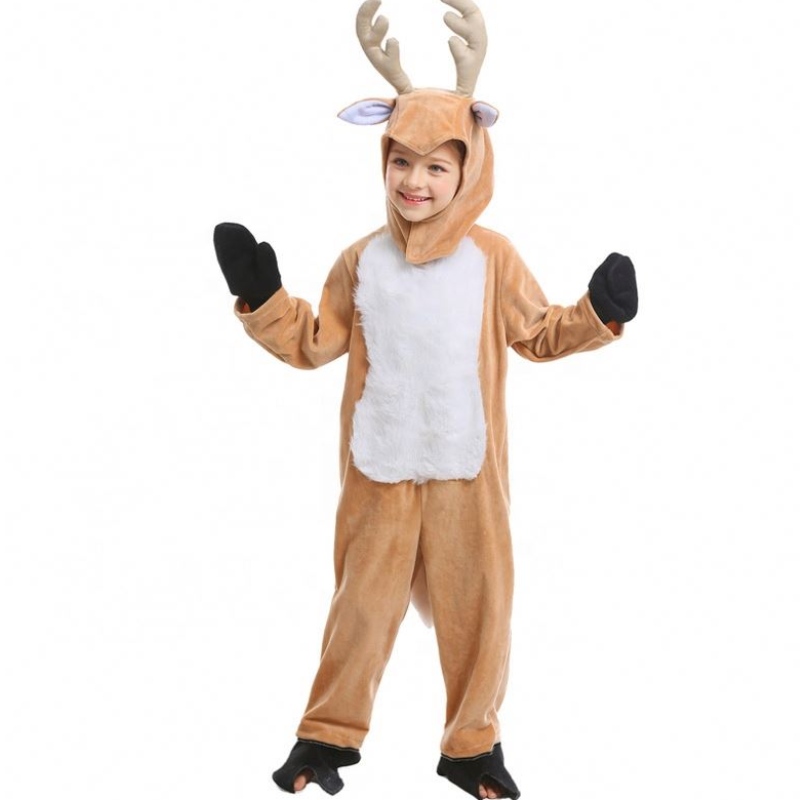 Kuumien lasten päivän Halloween Cosplay Christmas Animal Elk -poron lasten pukujen pukun puku