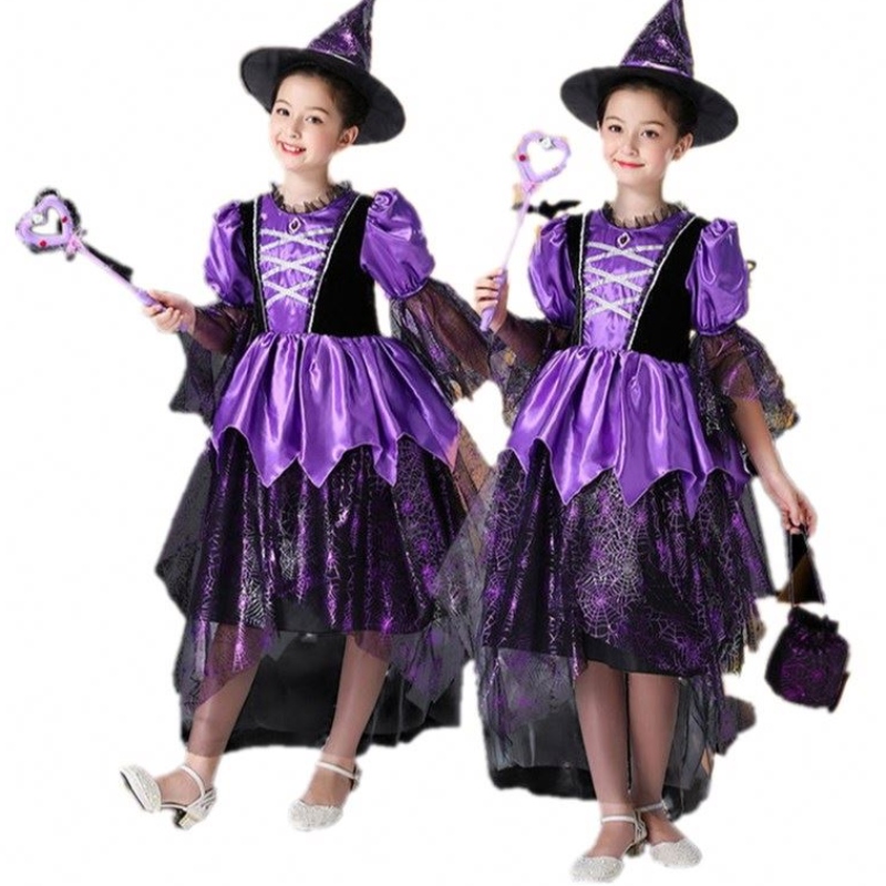 Tukkumyynti Halloween Kids -pukut tyttöjen syntymäpäiväjuhlat cosplay halloween -pukut lapsille tytöt Halloween -mekko tytöt