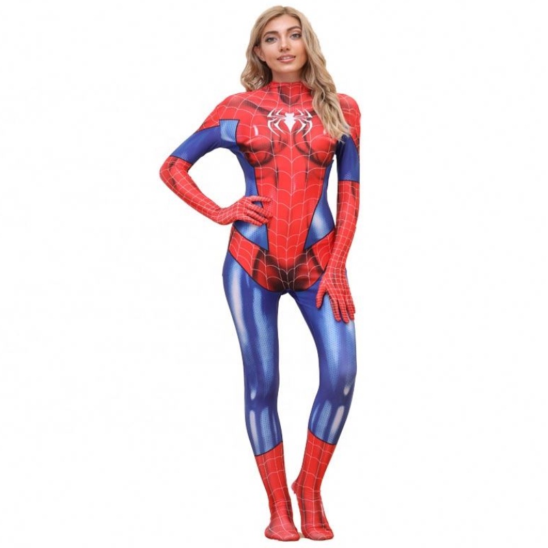 Tukkumyynti plus koko Halloween Prop -elokuvan suorituskyky Woman Spiderman Spiderwoman -pukujen sarjat