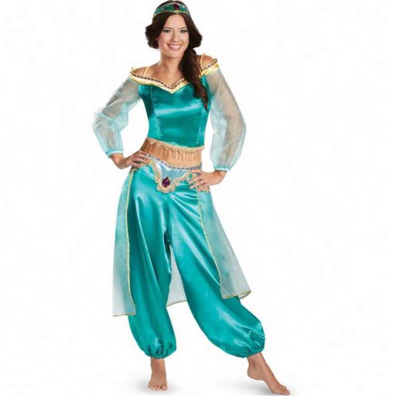 Pelipukuiset Eurooppa ja Yhdysvallat Halloween -puvut cosplay seksikäs Aladdin Magic Lamp Jasmine Princess -mekko