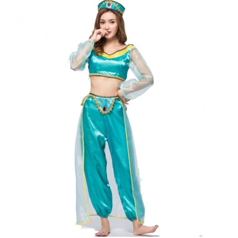 Pelipukuiset Eurooppa ja Yhdysvallat Halloween -puvut cosplay seksikäs Aladdin Magic Lamp Jasmine Princess -mekko