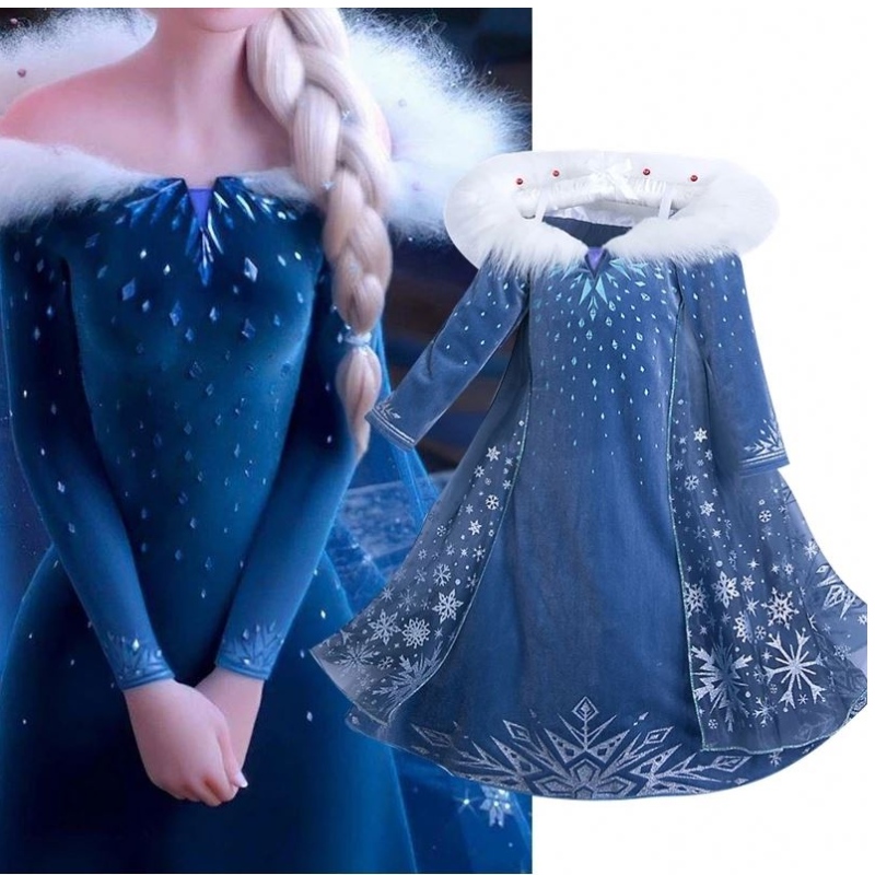 Baige cosplay -juhlat pukeutuvat prinsessa Elsa Anna muotipuku puku Halloween Fairy Princess Kids Fancy Dress -puku