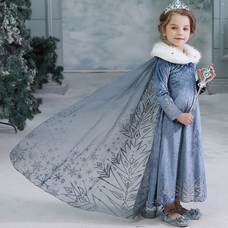 Baige cosplay -juhlat pukeutuvat prinsessa Elsa Anna muotipuku puku Halloween Fairy Princess Kids Fancy Dress -puku