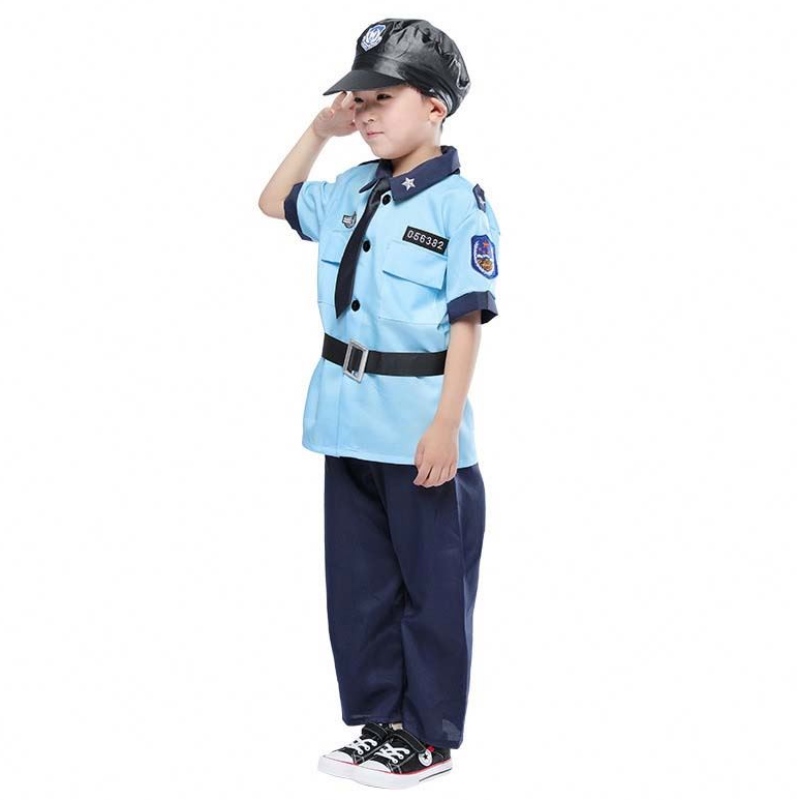 Halloween pukeutuu poliisi teeskentele leikkiä Lasten poliisin puku pojille HCBC-005