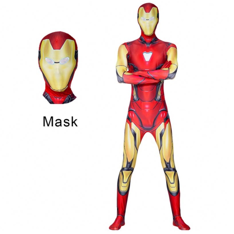 Halloween Ironman -puku aikuisten lasten endgame -supersankarien kanssa lasten jumpsuit -puku aikuisten lasten karnevaalijuhlat