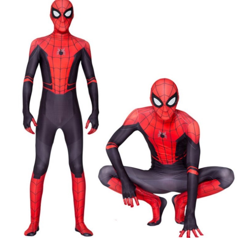 Elokuvapelin puku vanhempien lasten rinnakkainen universumi musta hämähäkki jumpsuit Aikuinen anime cosplay Spiderman Halloween -puku