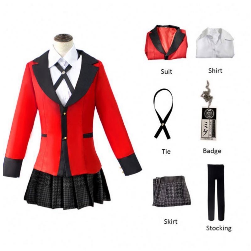 nime kakegurui cosplay fight yomotsuki runa cosplay pukusakku JK School Girls Uniform huppari Halloween -mekkonaisille