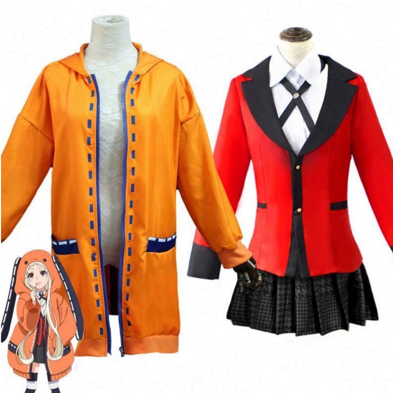 nime kakegurui cosplay fight yomotsuki runa cosplay pukusakku JK School Girls Uniform huppari Halloween -mekkonaisille