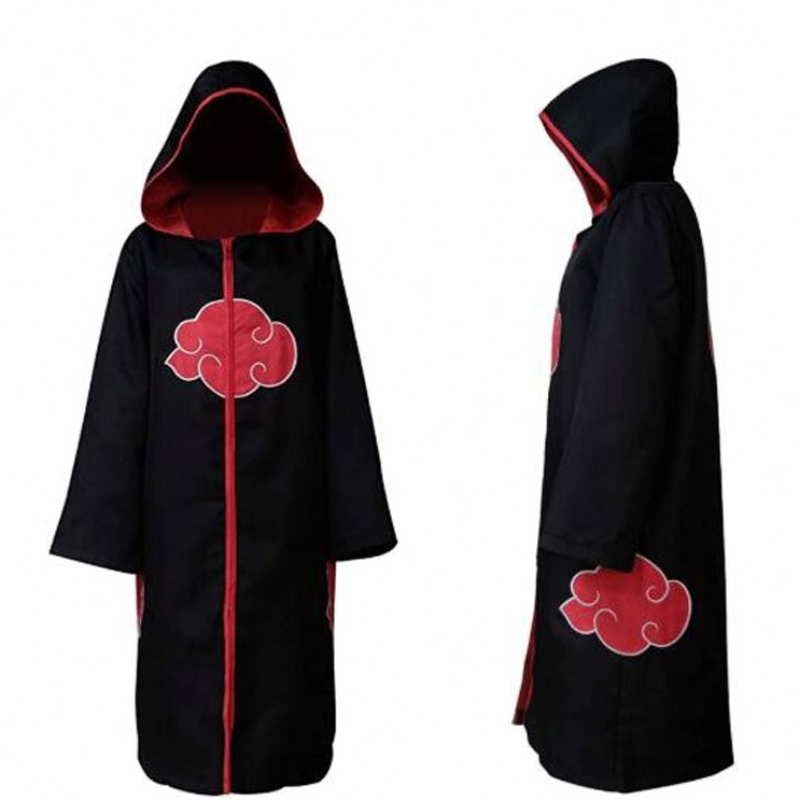 Cosplay -asetettu anime akatsukiuchiha itachi puku Halloween Joulujuhlat Sasuke vaatteet Cloak Cape Adult Kids Cosplay