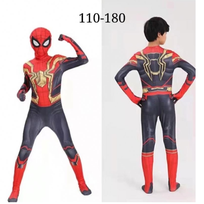 Supersankaripuku Body for Kids Halloween Cosplay Jumpsuit 3D -tyylinen aikuisten Spiderman -puku cosplay -pukut