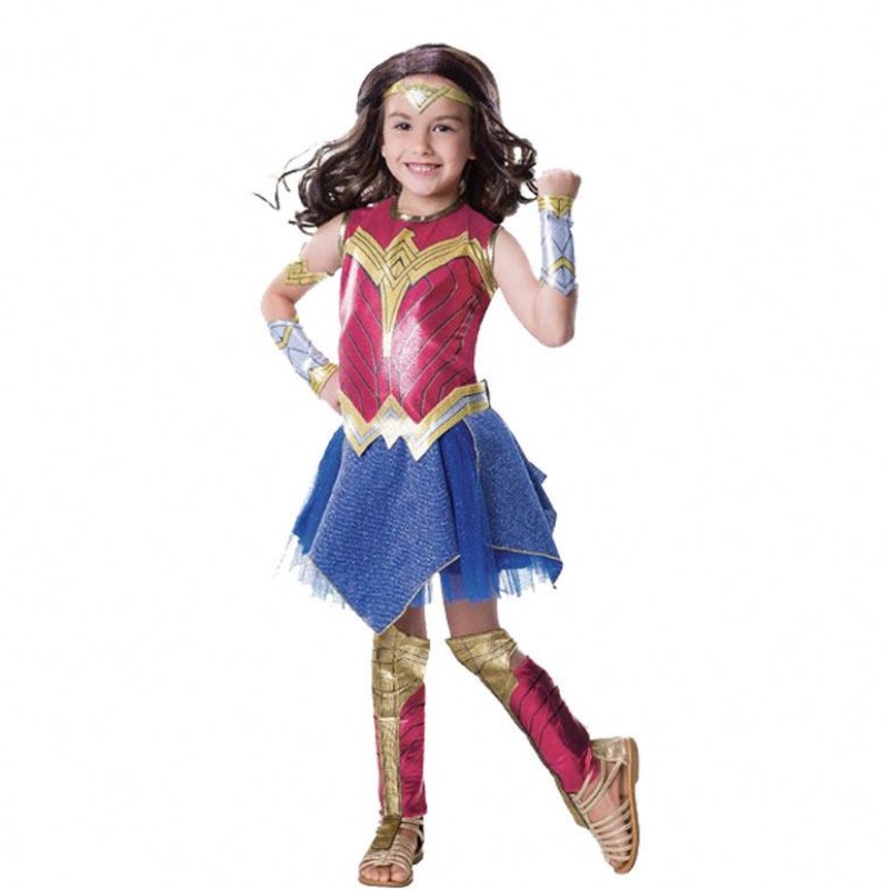 Wonder Girl -puku Lapset pukeutuvat supersankari cosplay halloween -puku lapsille