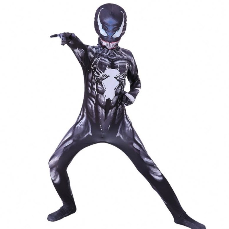 Uusi suunnittelu aikuisten puku Kids Suittuu jumpsuit -pojat Symbiote Spiderman -puku superheros cosplay halloween -pukut