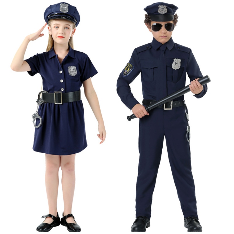 Lapset Halloween Man puvut Kids Party Carnival Uniform 100-160 cm:n poikien armeijan miehet cosplay-vaatteet