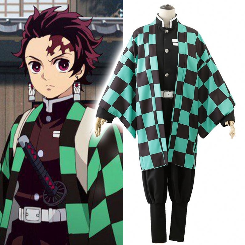 Hot Sale anime Demon Slayer Kimetsuno yaiba Tanjirou Kamado Nezuko Cosplay Women ja Men Kimono Cosplay -pukujoukot