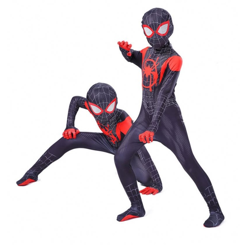 New Miles Morales kaukana kotoa cosplay -puku Zentai Spiderman -puku supersankari body spandex puku lapsille räätälöity