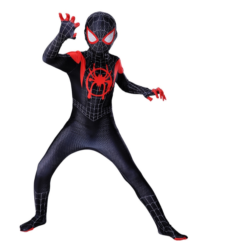 New Miles Morales kaukana kotoa cosplay -puku Zentai Spiderman -puku supersankari body spandex puku lapsille räätälöity