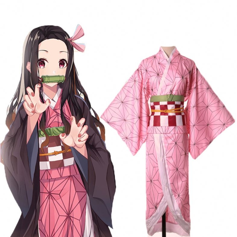 Aikuiset lapset anime demoni slayer kimetsuno yaiba tanjirou kamadonezuko zenitsu Shinobu cosplaynaiset Kimono cosplay -puku peruukki