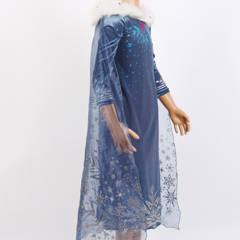 Kuuma myynti aito Elsa Princess Dress Kids Elsa cosplay -puku