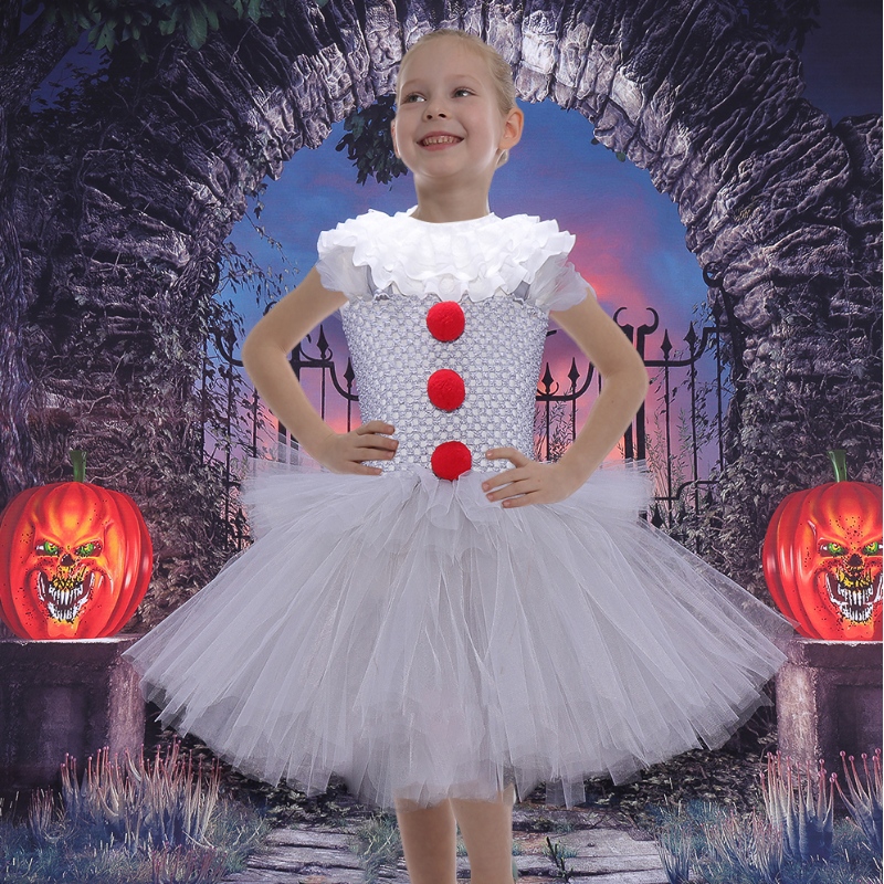 Amazon Hot Myynny Little Girls Cosplay Cursume Tutu -mekko Halloween -juhliin