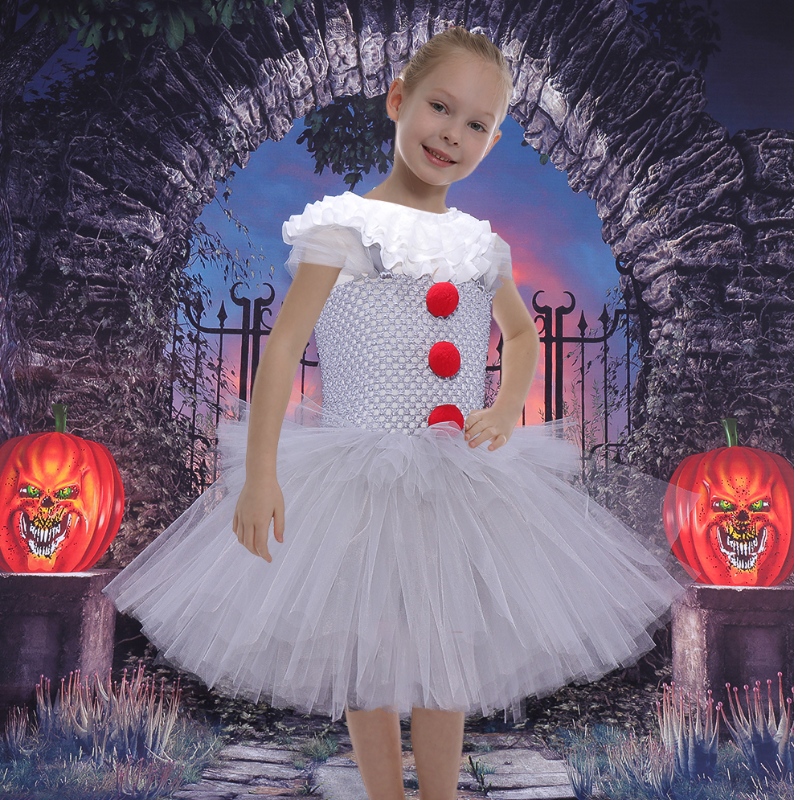 Amazon Hot Myynny Little Girls Cosplay Cursume Tutu -mekko Halloween -juhliin