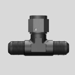 Uros Tee Fitting Adapter naaras kääntyvä puolella musta