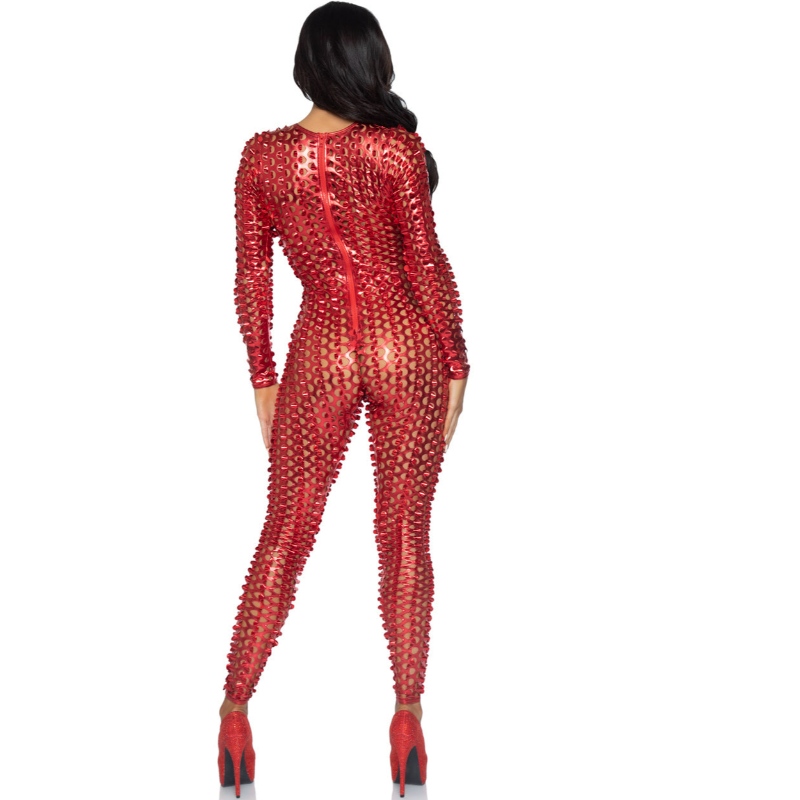 LASER CUT METALLIC CATSUIT