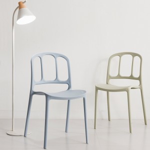 Moderni ulkokahvilan tuolit ravintola ruokasalituoli korkealaatuinen pinottava oleskelutila muovinen tuoli