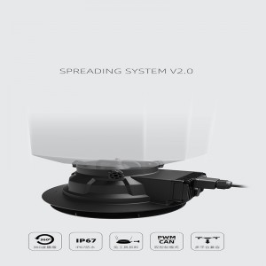 Maatalouden droonin kylvöjärjestelmän levitin