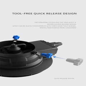 Maatalouden droonin kylvöjärjestelmän levitin